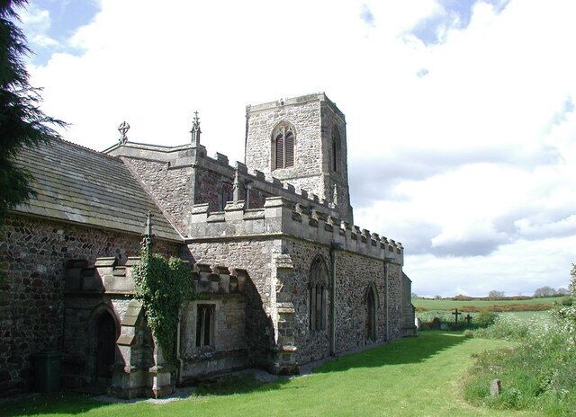All Saints Church, Skipsea, East Riding of Yorkshire, England. Skipsea Castle was recorded as having a church in around 1100 and the dedication to All Saints or All Hallows was recorded from about 1500. In 1311 the vicar in this seemingly quiet East Yorkshire village was censured for an unspecified offence with a woman, and in 1578 and 1650 women from Skipsea and neighbouring Ulrome were accused of witchcraft. In 1665 it appears that minister Ralph Cornwall was replaced at All Saints because of drunkenness, brawling and other offences. The church has been much altered having fallen into disrepair on many occasions. It was probably rebuilt in the 14th century and was rebuilt from an almost ruinous state in 1866 to designs by James Fowler of Louth.