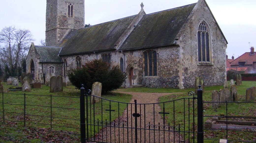 St Mary's parish church, Homersfield, Suffolk, seen from the east