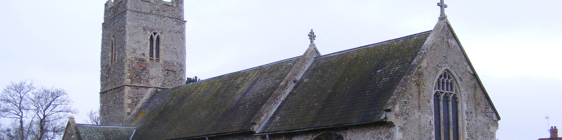 St Mary's parish church, Homersfield, Suffolk, seen from the east