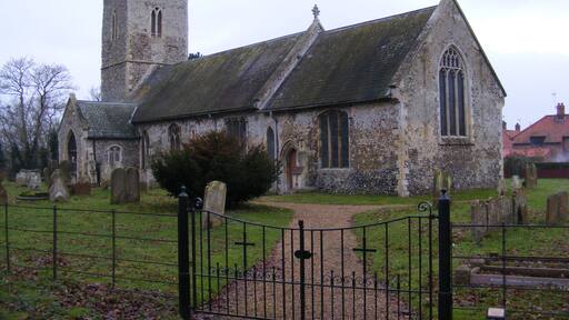 St Mary's parish church, Homersfield, Suffolk, seen from the east