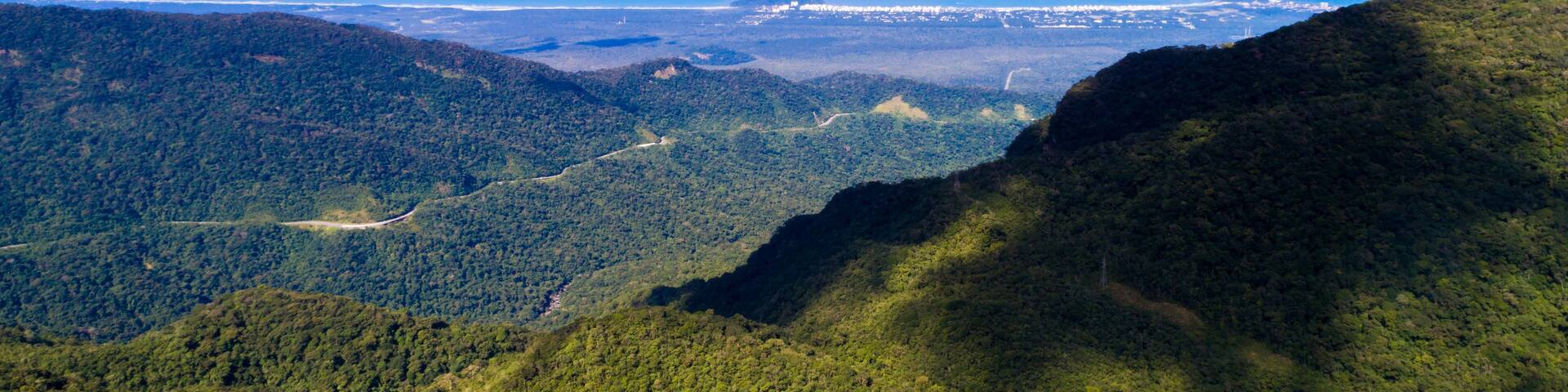 Aerial View of Sao Paulo Coastline - Litoral Norte, Brazil