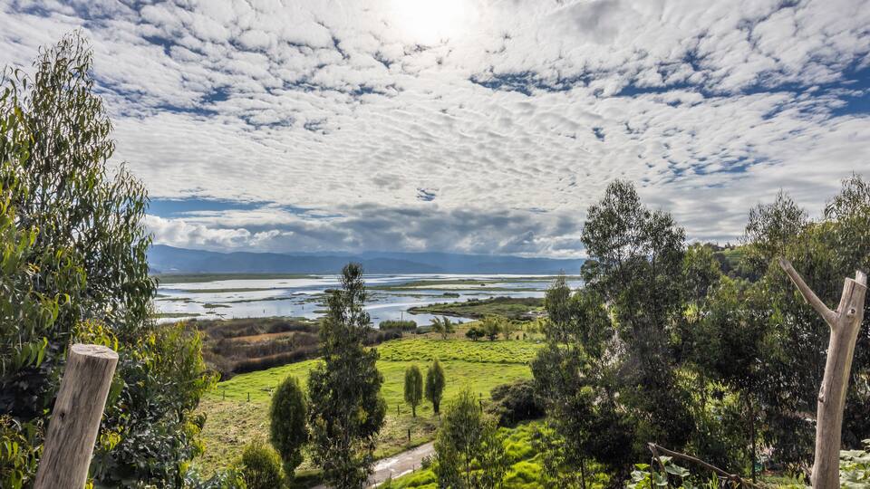 The Fúquene Lagoon is a freshwater body of water located in the town of Fúquene, between the departments of Cundinamarca and Boyacá