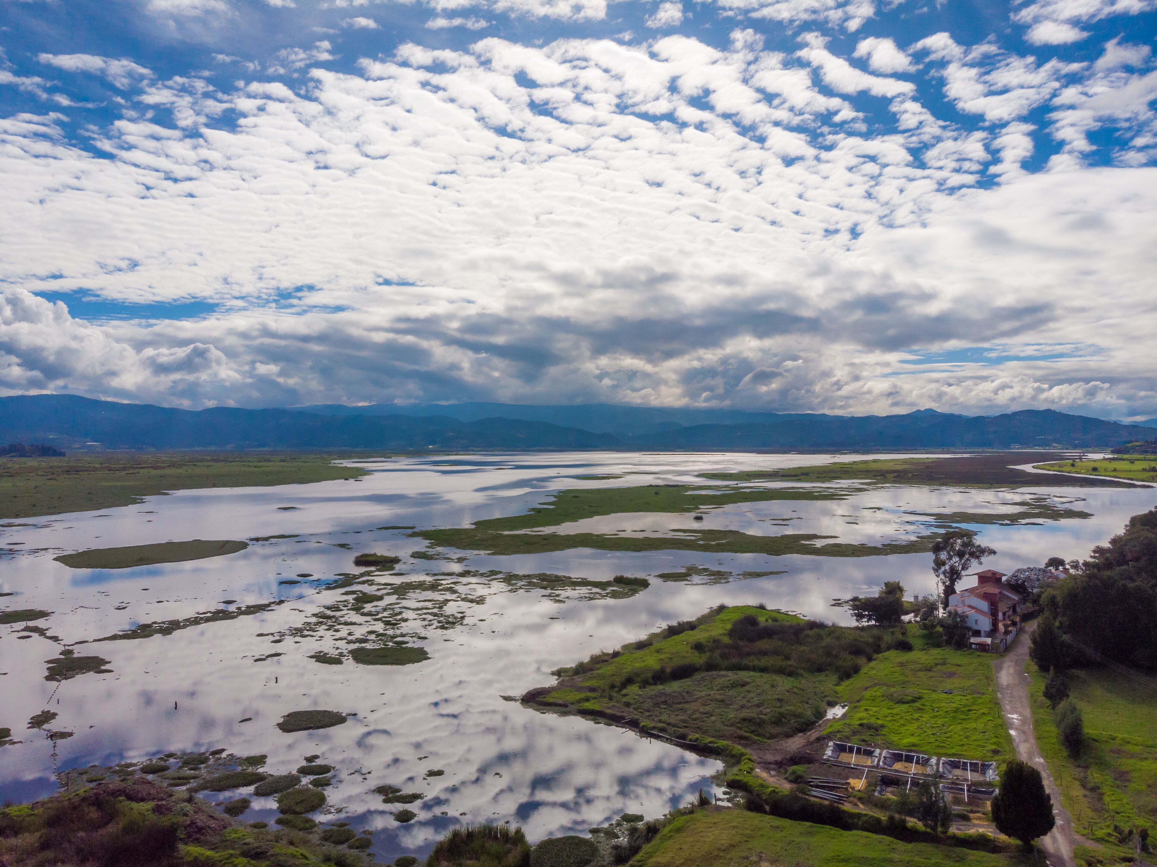 The Fúquene Lagoon is a freshwater body of water located in the town of Fúquene, between the departments of Cundinamarca and Boyacá