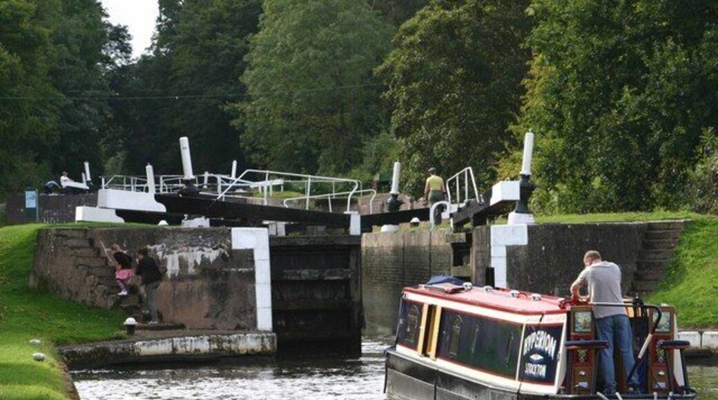 Lock No.45, Hatton Locks, Grand Union Canal View from below lock No. 45, the last but one from the top, on the Hatton flight.
