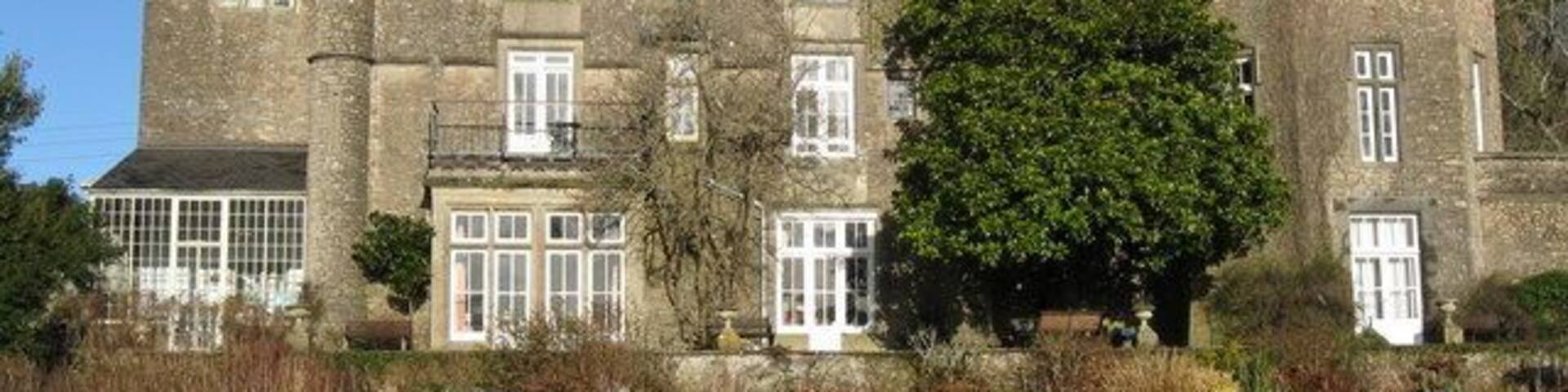 Banwell Castle Looking towards the castle from the castle grounds