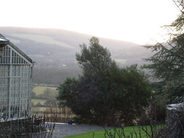 View from Banwell Castle The view from the main bedroom in the keep at Banwell Castle