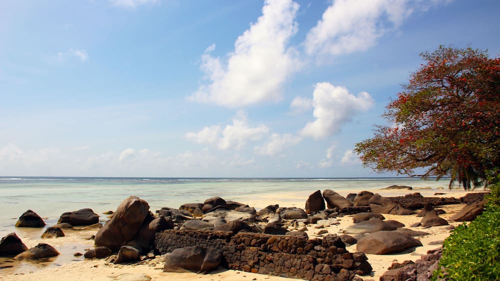 Beach in Au Cap, Seychelles
