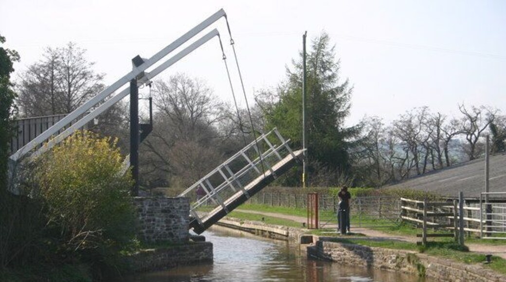 The drawbridge by Pencelly Court The drawbridge over the Monmouthshire and Brecon Canal by Pencelly Court