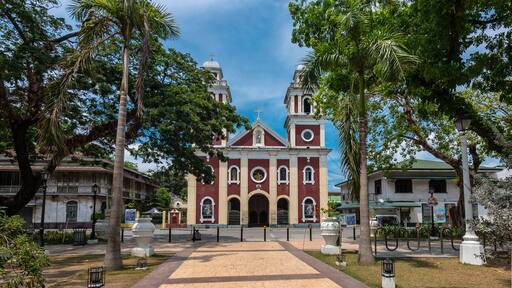 Iloilo City, Philippines - San Jose Placer Parish Church in front of Plaza Libertad.