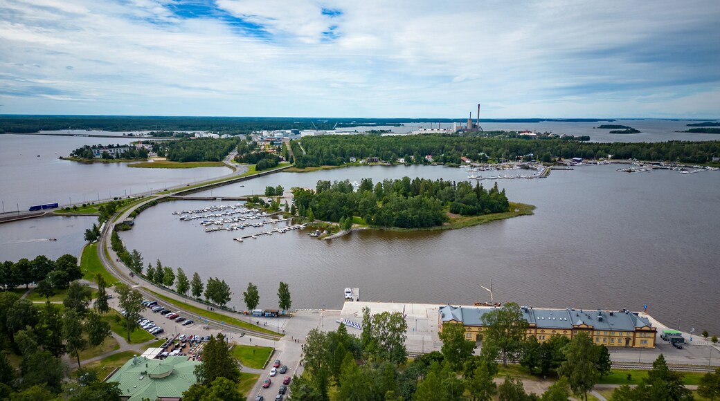 View of town of Vaasa, Finland