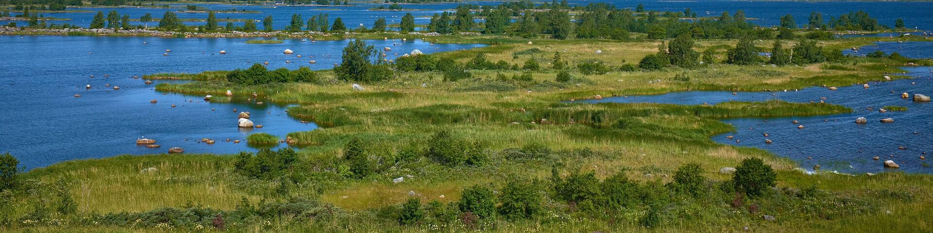 Summer landscape in FInland, Mustasaari. unreal nature