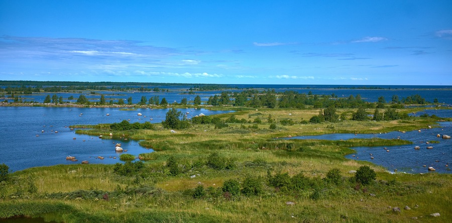 Summer landscape in FInland, Mustasaari. unreal nature