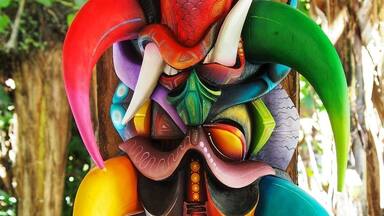 Famous for its colorful wooden masks, the indigenous mountain-top community of Boruca is worth a visit for anyone interested in the cultures of Costa Rica. There are many artists here who are happy to share their craft with you. Masks make very reasonably priced souvenirs. Their festival every December 30- January 2 is an amazing event, not to be missed.