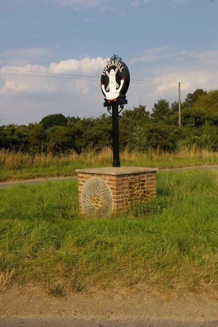 Tottenhill Village Green Showing the village sign