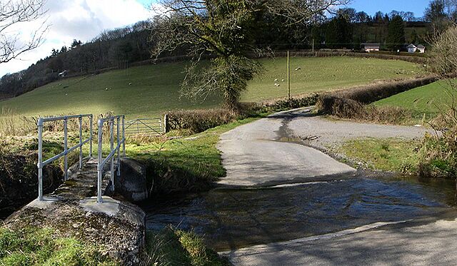 Ford. Looking north across the ford.