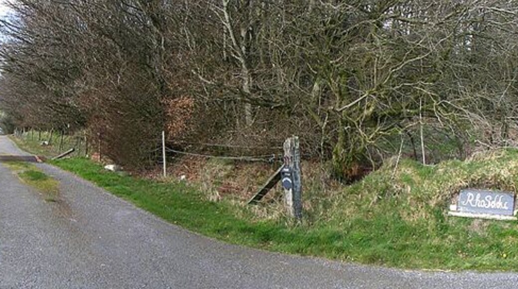 Lane. Looking down the lane to Rhossdu.