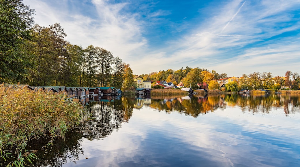 Blick über den Haussee auf die Stadt Feldberg