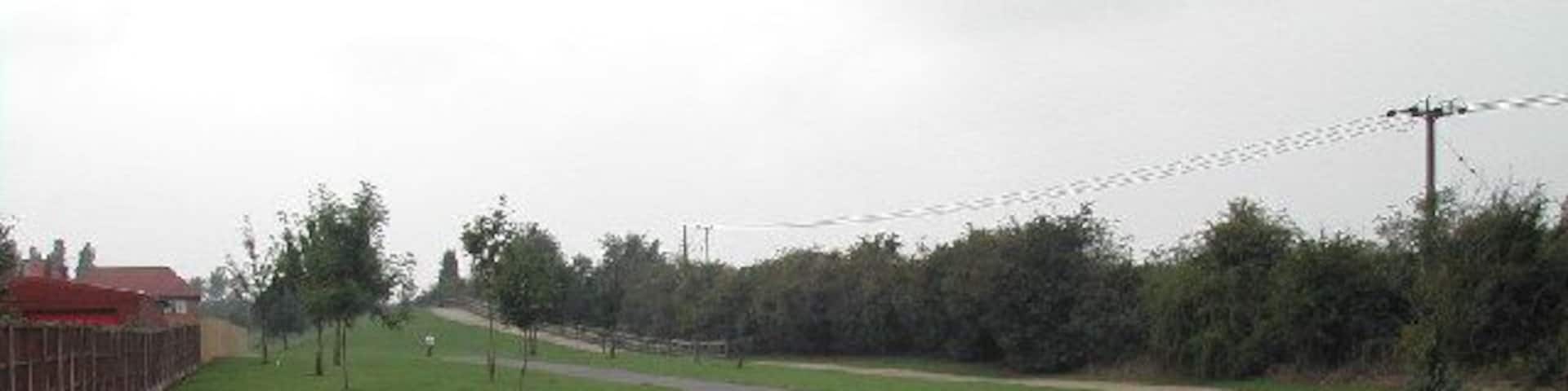 Disused railway. At the top of Albert Avenue in Nuthall, the old railway has been turned into a footpath and recreational area.