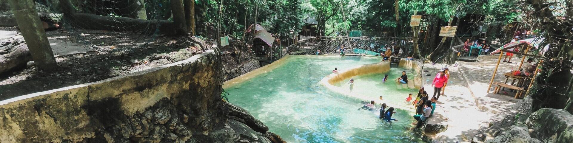 An earthquake toppled a transformer at a geothermal power station that supplied 4 provinces.
So what did Southern Leyteanos do to escape the heat and boredom? Went to the spring-fed swimming pools in St. Bernard. This is the main water inlet to one of the pools.