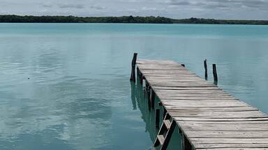 Very cool spot for a picnic, a dive in the lake or kayaking. Follow streets to the end of town to swim in this lake. Water seems deeper than Bacalar