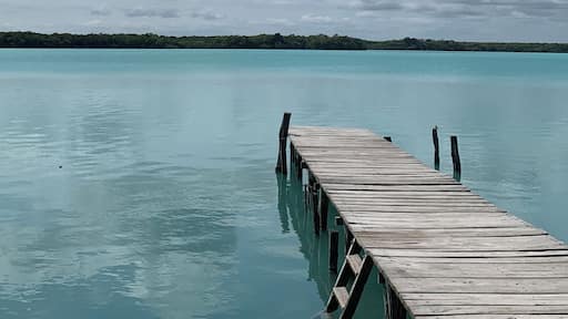 Very cool spot for a picnic, a dive in the lake or kayaking. Follow streets to the end of town to swim in this lake. Water seems deeper than Bacalar