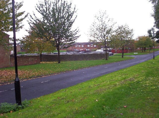 Hareydene, Newbiggin Hall. A cluster of houses on the Newbiggin Hall estate. The name comes from the nearby Harey Dene - a small river which feeds into the Ouseburn.