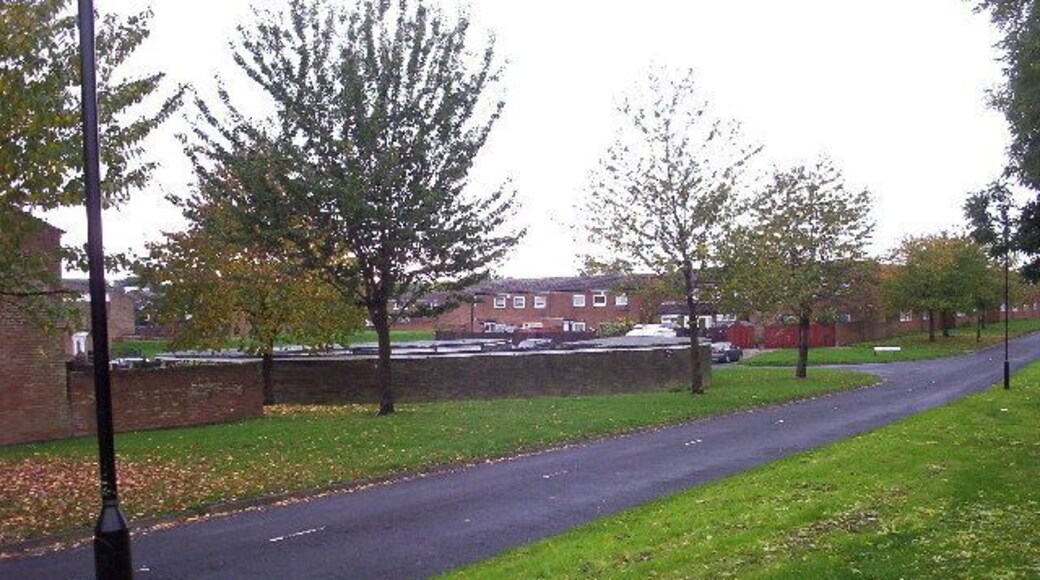 Hareydene, Newbiggin Hall. A cluster of houses on the Newbiggin Hall estate. The name comes from the nearby Harey Dene - a small river which feeds into the Ouseburn.