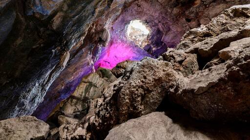 The colorful Borra Caves are loacted on the East Coast of India