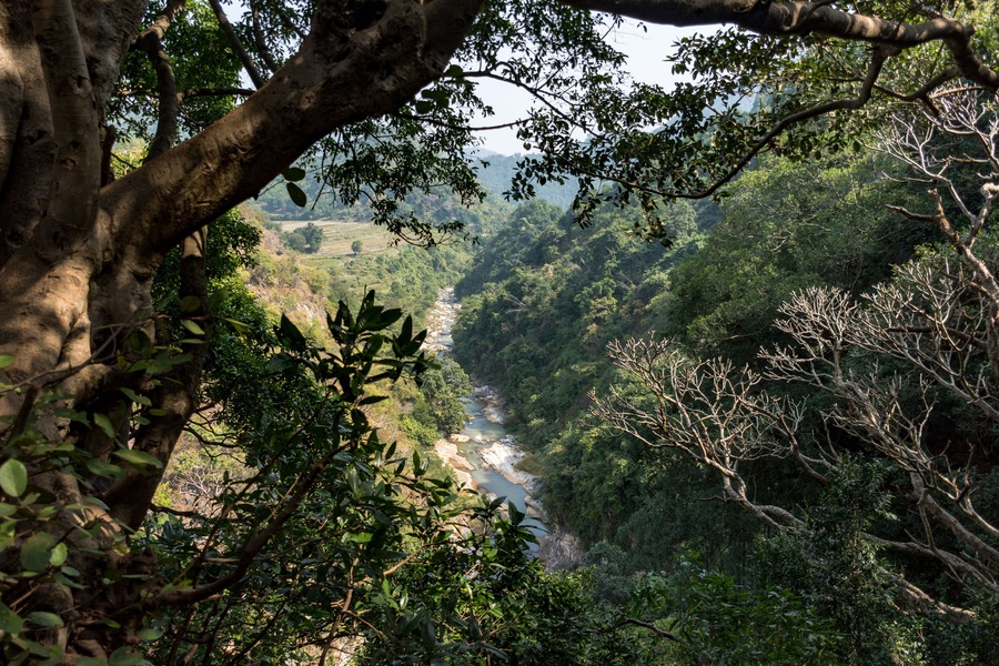 A view of Araku Valley and Gosthani River