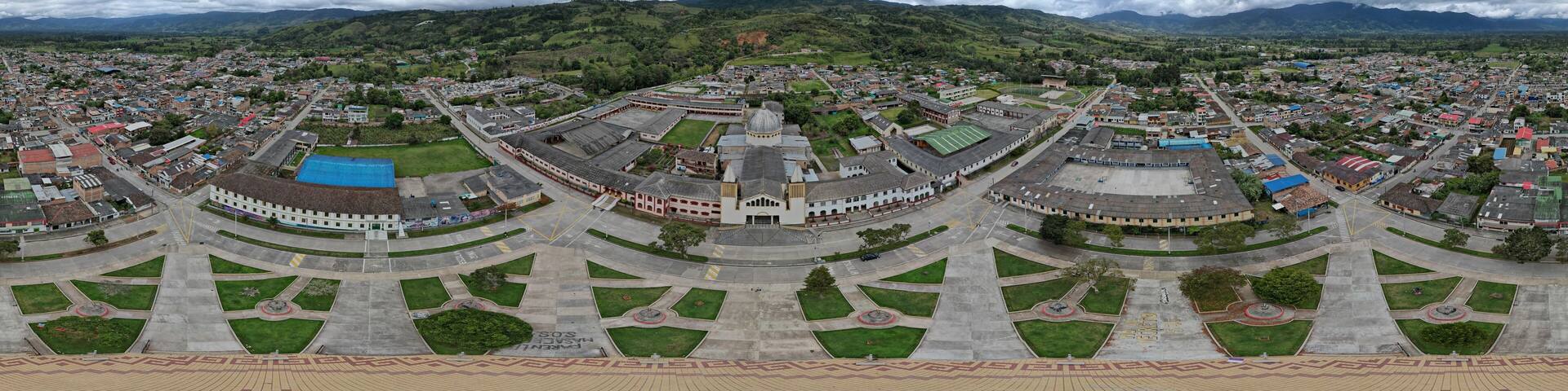 Sibundoy Panorámica parque principal