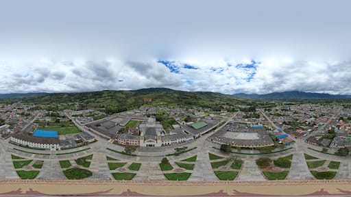 Sibundoy Panorámica parque principal