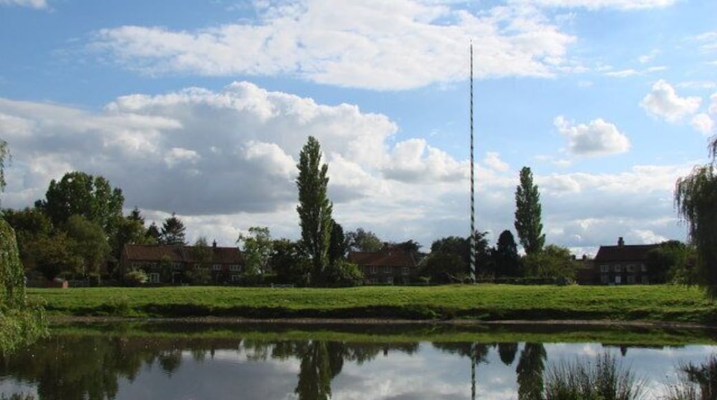 The Maypole on the village green, Nun Monkton, North Yorkshire