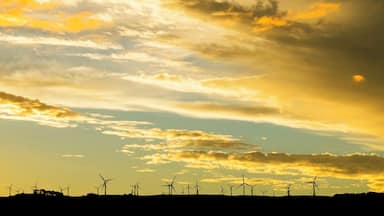 Great sunset over the wind farm.