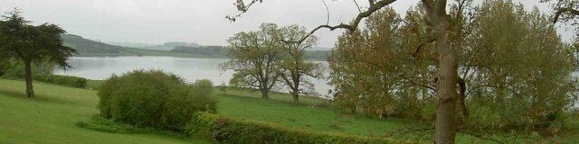 View from Barnsdale Hall grounds. Looking over Rutland water to the Hambleton peninsula.