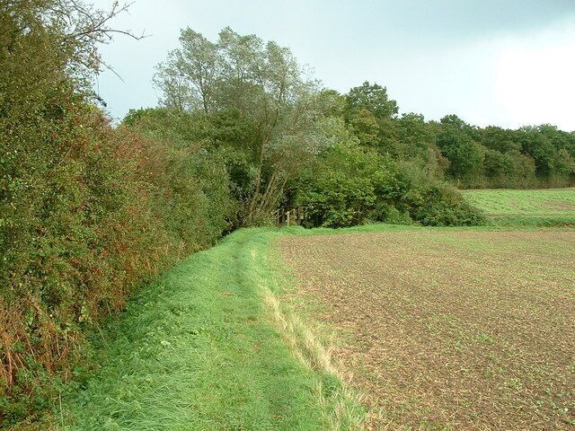 Footpath with bridge Footpath with bridge near to Monks Eleigh Suffolk.