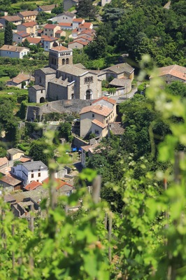 Vallée du Rhône Village traditionnel Vignes vignoble du Côtes du Rhône Auvergne Rhône Alpes France