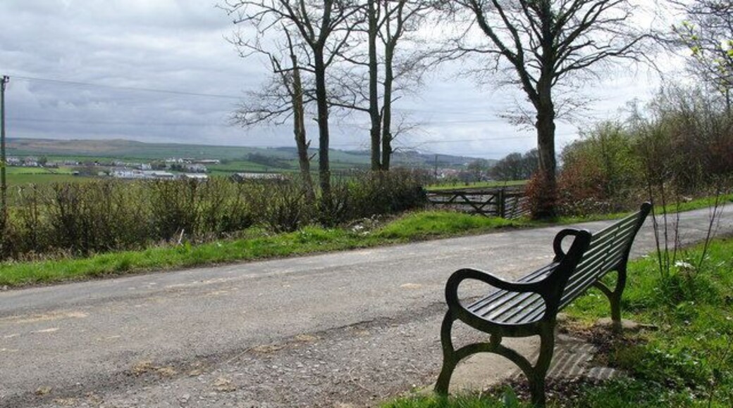 Coylton View from Sundrum Someone kindly provided two metal benches to enjoy the view.