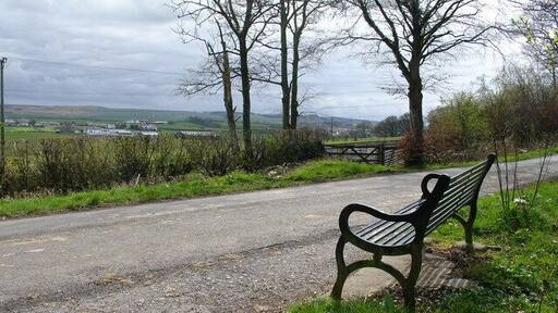 Coylton View from Sundrum Someone kindly provided two metal benches to enjoy the view.