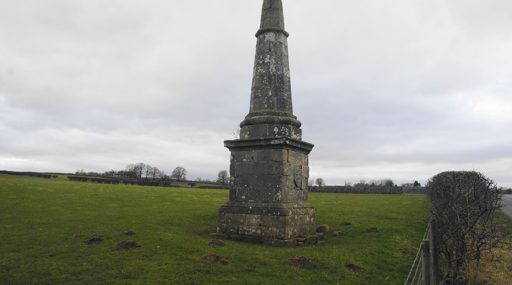 Photograph of Greystoke Pillar, a monument for the 11th Duke of Norfolk on the B5288 road near Greystoke, Cumbria, England