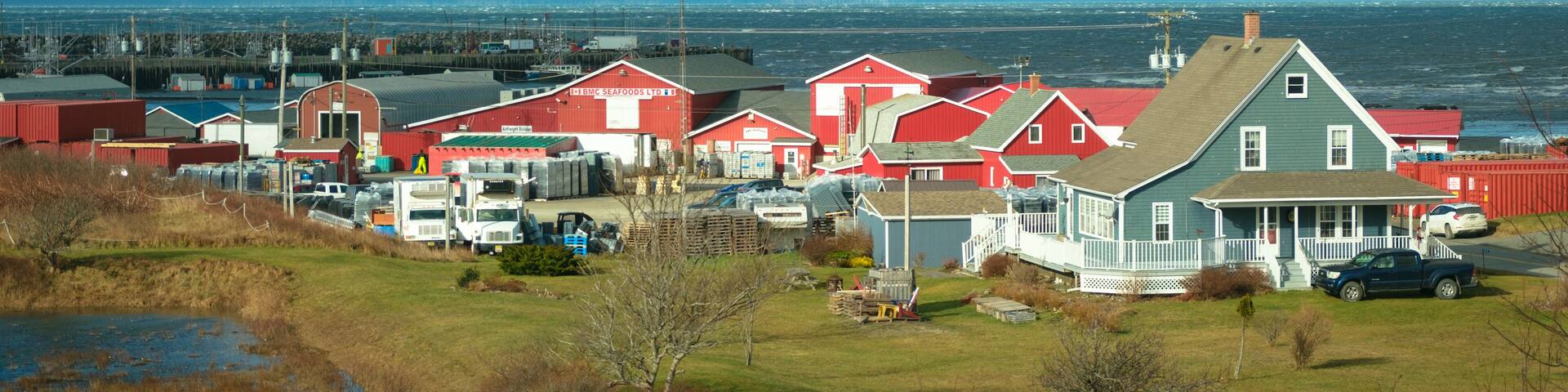 View of the harbor of Meteghan, Nova Scotia, Canada