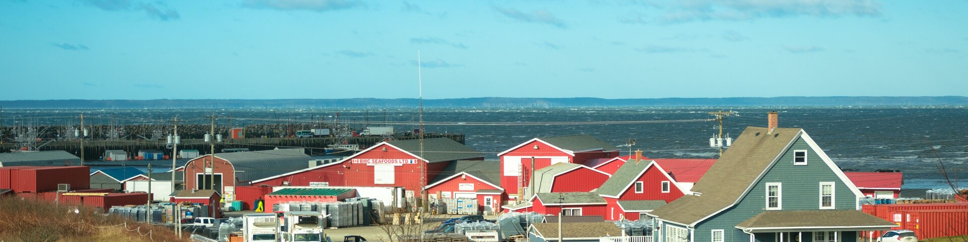 View of the harbor of Meteghan, Nova Scotia, Canada