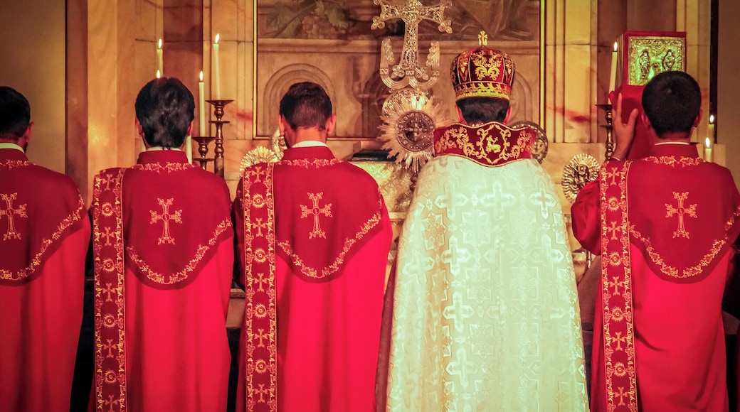 The holiest place in Armenia. They are very religious here. This is inside Etchmiadzin Cathedral