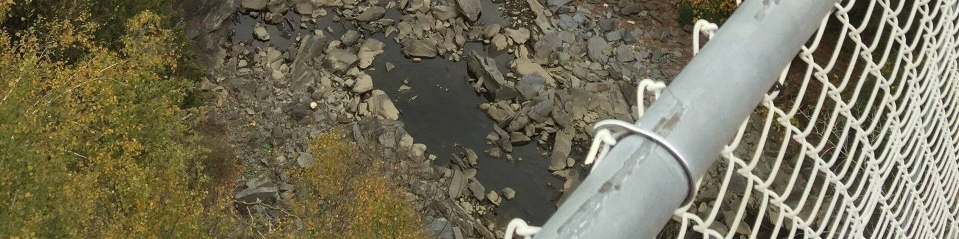 The suspension bridge over the Coaticook Gorge is the longest pedestrian suspension bridge in the world. Visiting in Early October will afford you views of the autumn colours.