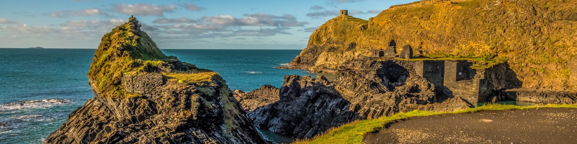 Old Slate workings at Abereiddy, Wales, UK