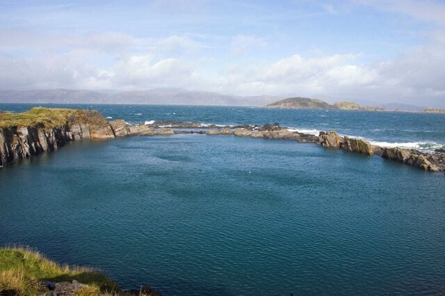 Quarry on Easdale The sea has filled this old quarry on the west coast of Easdale
