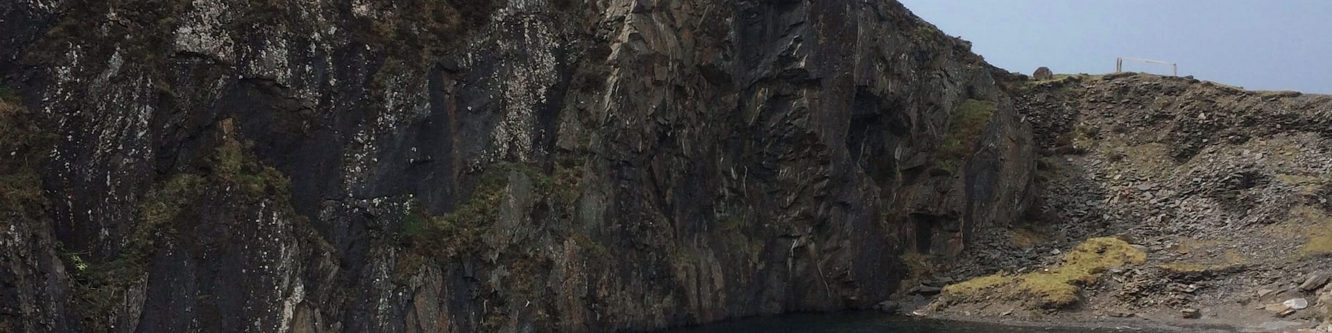 Old slate quarry easdale island