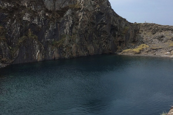 Old slate quarry easdale island