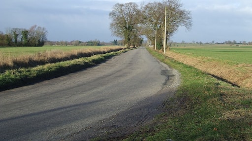 Straight Road Looking west along a minor road near to North Lopham, Norfolk.