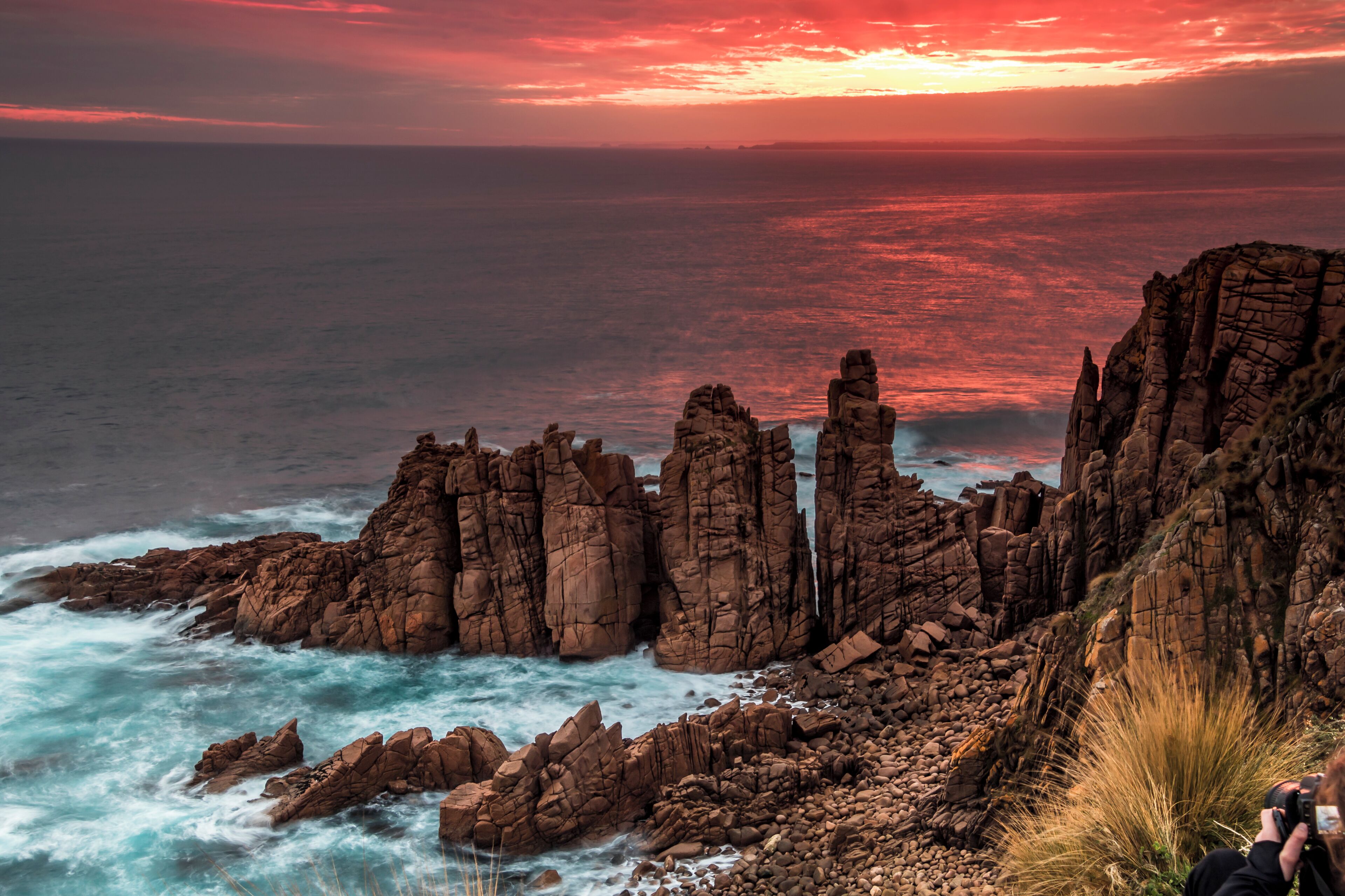 This is a popular spot to do sunset photography. The rocks and sea are willing but the sky doesn't always cooperate. #phillipisland