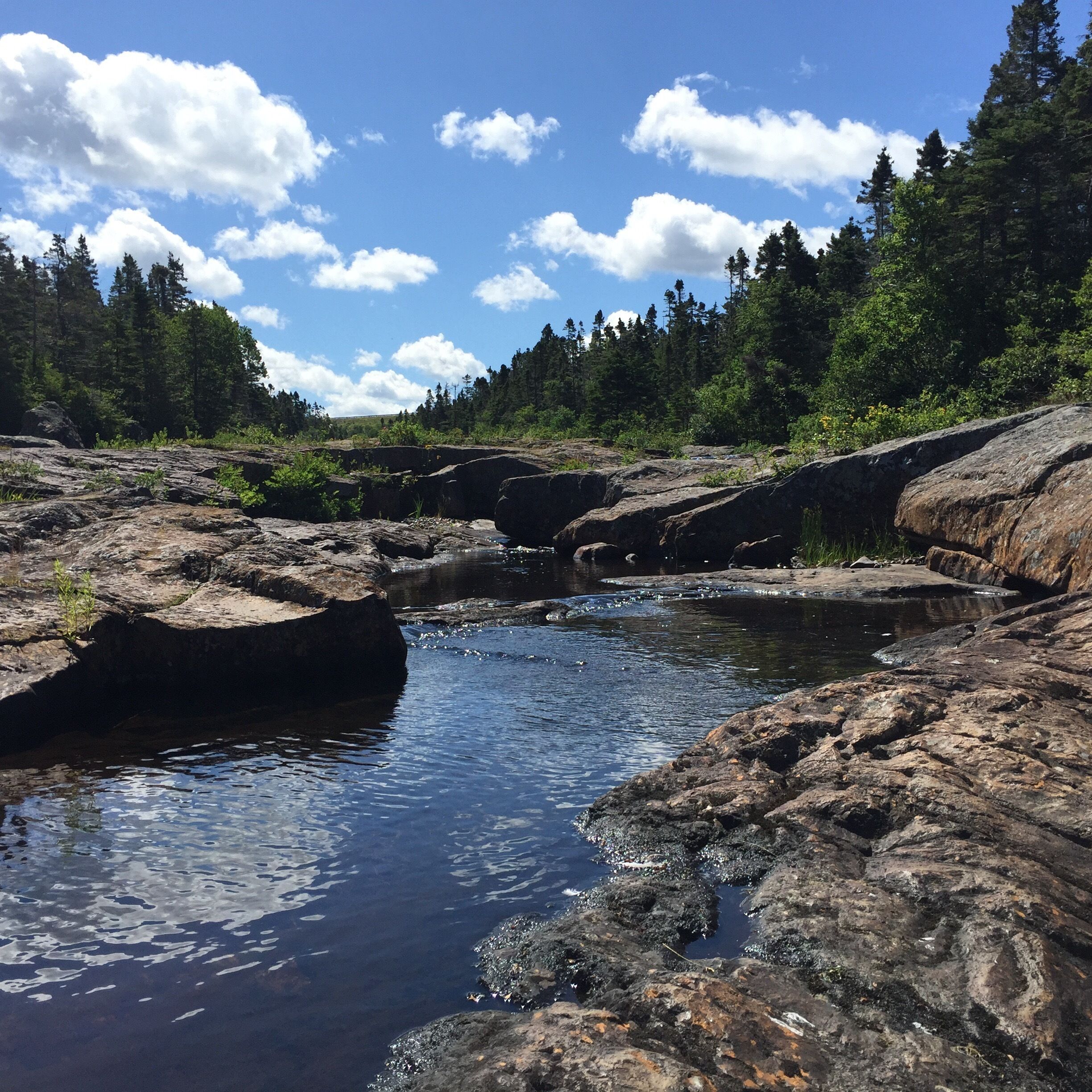 #AquaTrove.  Beautiful Manuals River in Conception Bay South, Newfoundland on a beautiful sunny day